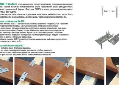 Скрытый крепеж Гвоздек  Valet